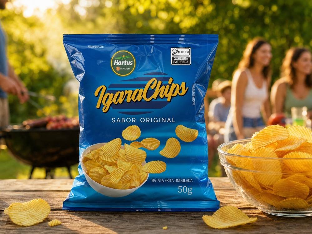 Chips Hortus em cena ao ar livre